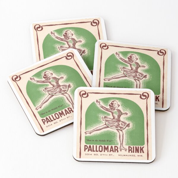 Item preview, Pallomar Roller Rink Milwaukee Wisconsin Roller Skating Rink Sticker Decal Label Design 3 designed and sold by tislord.