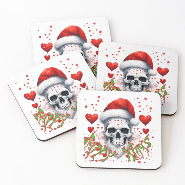 Item preview, Santa Skull "Happy Xmas" Transparent text designed and sold by Atarac.