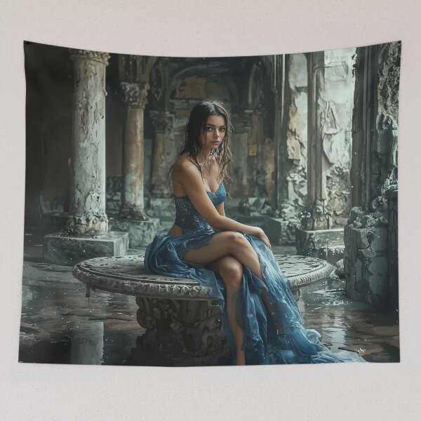 Item preview, Elegance in Decay: A Blue Symphony designed and sold by oanaunciuleanu.