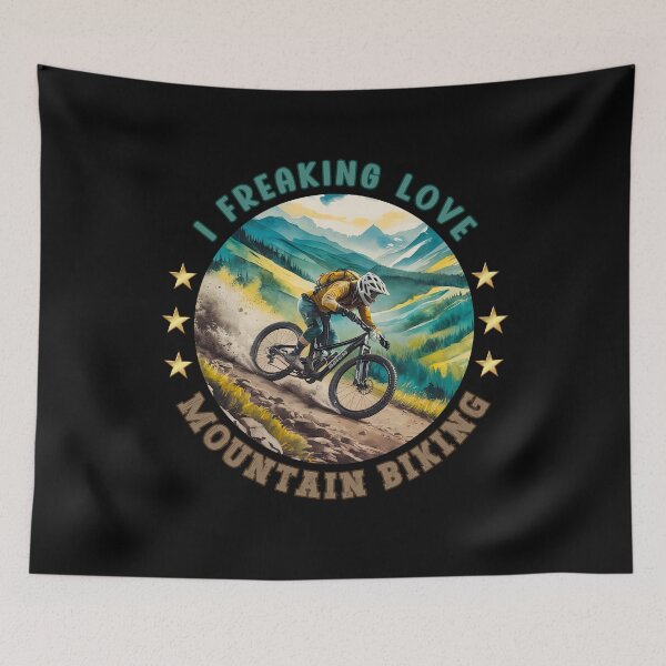 Item preview, I Freaking Love Mountain Biking designed and sold by OskarArts.