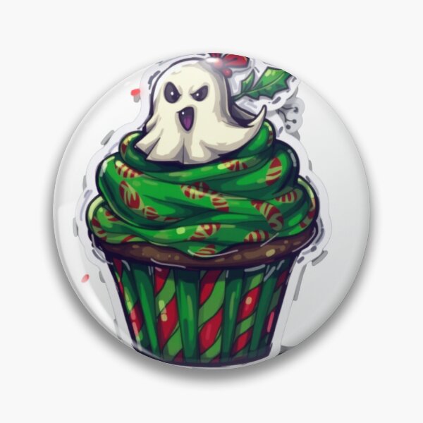 Item preview, Christmas Ghostly Cupcake designed and sold by DuodecimStudio.