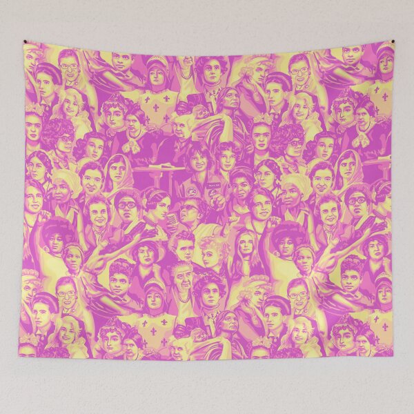 Item preview, Celebration of Women's History in Shades of Pink and Yellow designed and sold by Unhinged Heather.