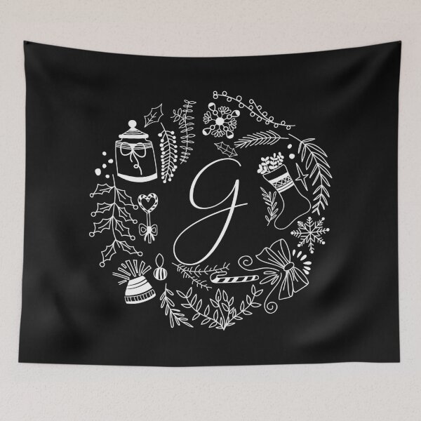 Item preview, Festive Christmas Alphabet letters Holiday art designed and sold by ilyanadesign.