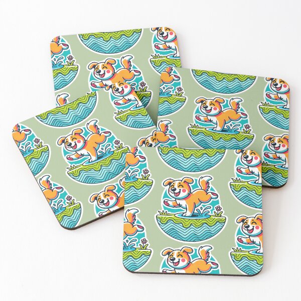 Item preview, Cute Playful Puddle Puppy designed and sold by Winging-It.