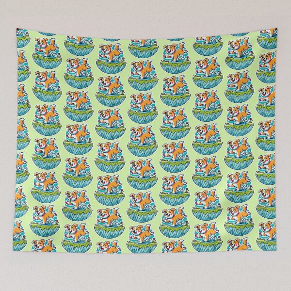 Item preview, Cute Playful Puddle Puppy designed and sold by Winging-It.