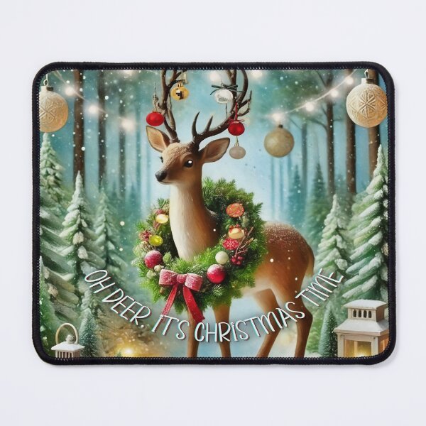 Item preview, Oh Deer, It’s Christmas Time – Whimsical Winter Art designed and sold by gleefulme.