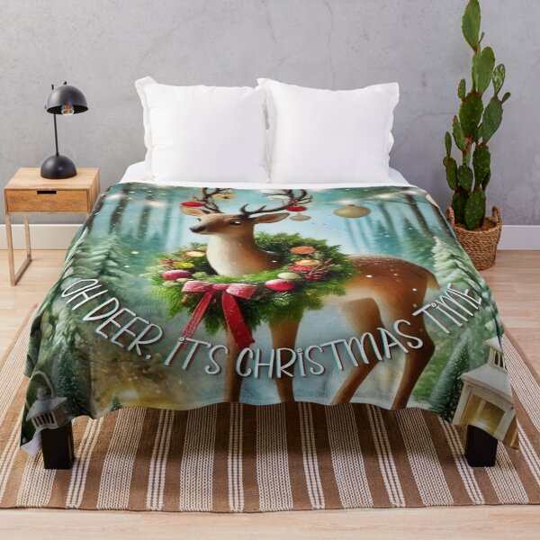 Item preview, Oh Deer, It’s Christmas Time – Whimsical Winter Art designed and sold by gleefulme.