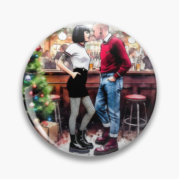 Item preview, Christmas Skinhead Ska couple.  designed and sold by fatbanana.