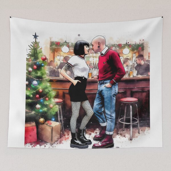 Item preview, Christmas Skinhead Ska couple.  designed and sold by fatbanana.
