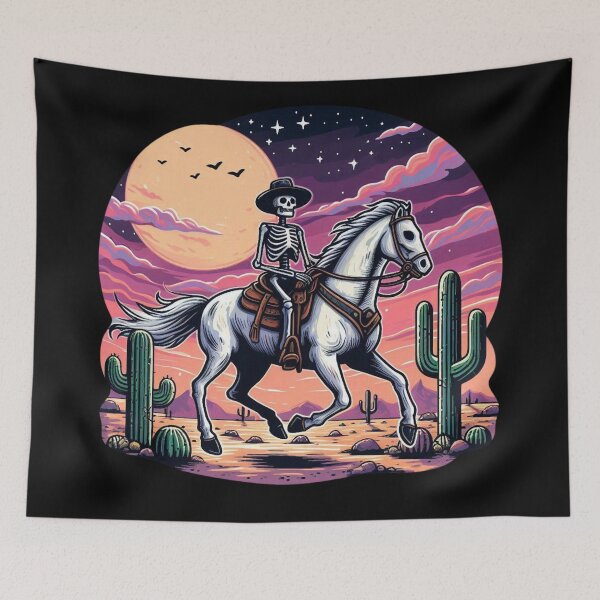 Item preview, Skeleton Cowboy Riding Horse designed and sold by Myra365Art.