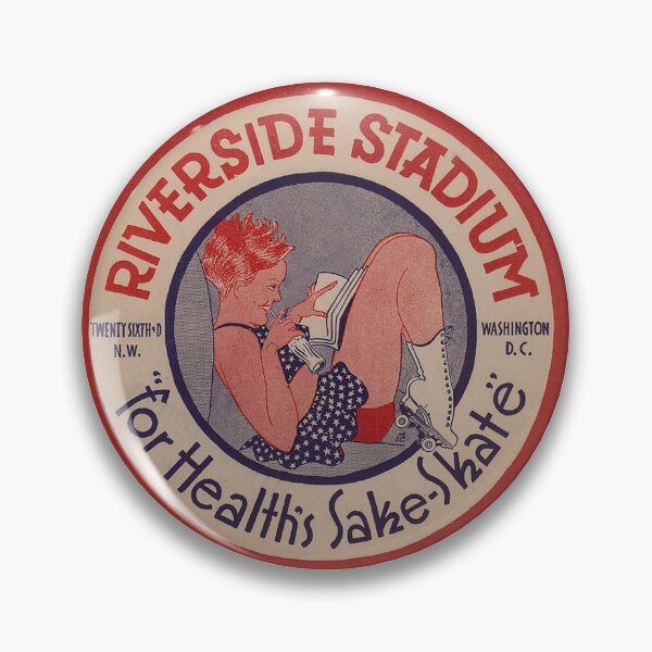 Item preview, Riverside Stadium Washington D.C. Roller Skating Rink Sticker Decal Label Design 2 designed and sold by tislord.