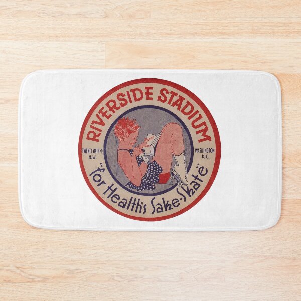 Item preview, Riverside Stadium Washington D.C. Roller Skating Rink Sticker Decal Label Design 2 designed and sold by tislord.