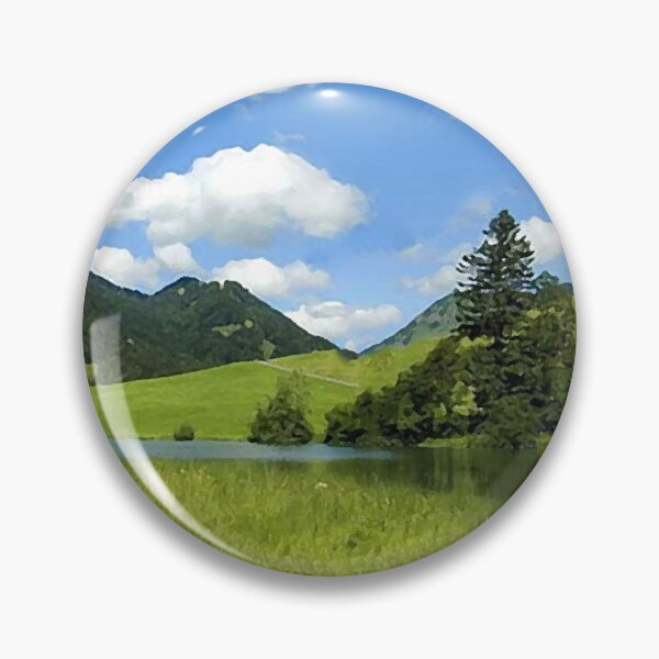 Item preview, Trees, green plains and pool of water oil painting designed and sold by AA-designstore.