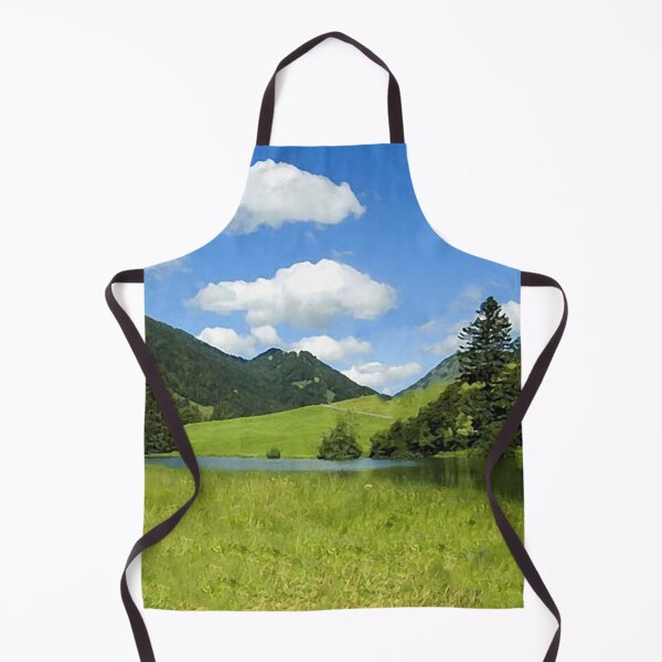 Item preview, Trees, green plains and pool of water oil painting designed and sold by AA-designstore.