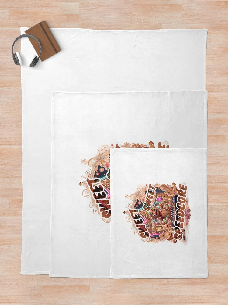 Thumbnail 5 of 6, Throw Blanket, Sweet, Sweet Speedcore – Gingerbread Rave designed and sold by Designorigin.