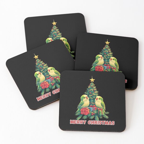 Item preview, Two Christmas Budgies With A Christmas Tree designed and sold by MarcinDesign.