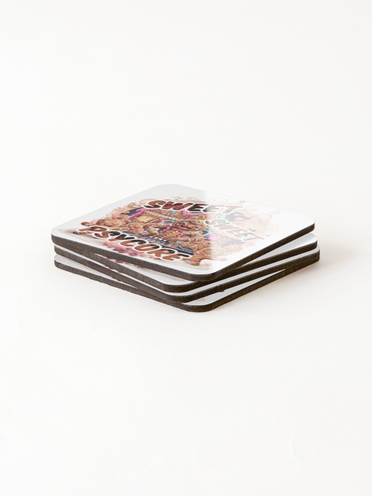 Thumbnail 4 of 5, Coasters (Set of 4), Sweet, Sweet Psycore – Gingerbread Rave designed and sold by Designorigin.