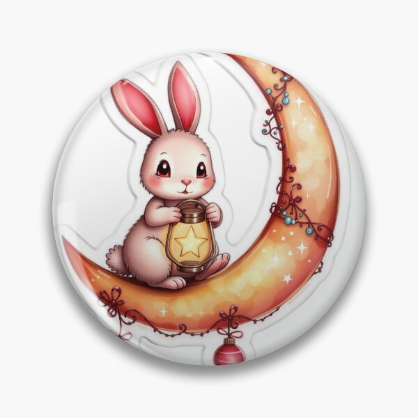 Item preview, Holidays Moon Rabbit designed and sold by DuodecimStudio.