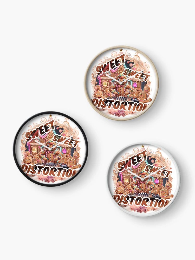 Thumbnail 3 of 4, Clock, Sweet, Sweet Distortion – Gingerbread Rave designed and sold by Designorigin.