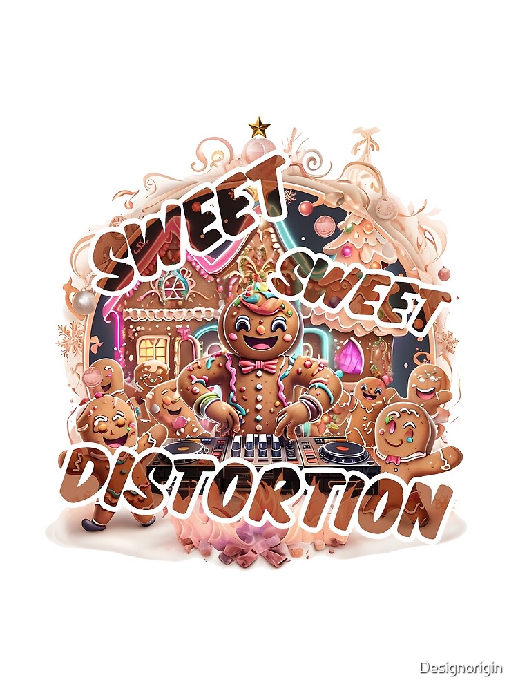Thumbnail 3 of 3, Scarf, Sweet, Sweet Distortion – Gingerbread Rave designed and sold by Designorigin.