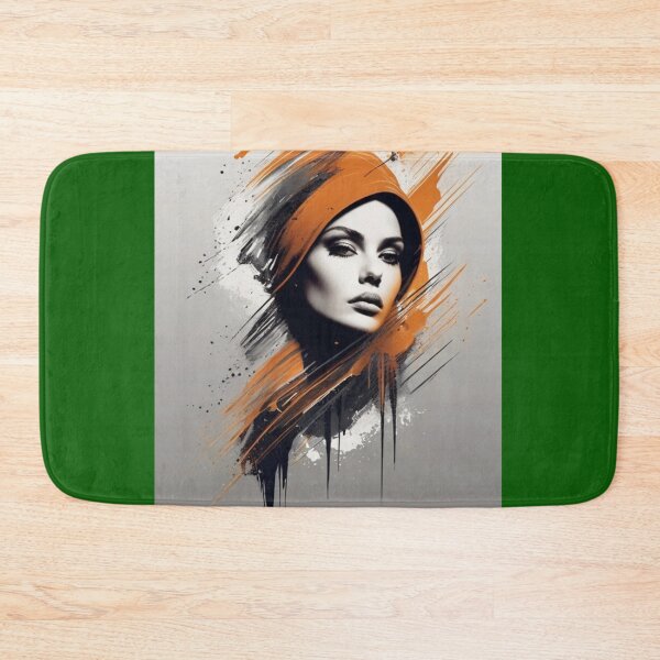 Item preview, Dynamic Brushstrokes: A Fusion of Orange and Black designed and sold by KilianSzmid.
