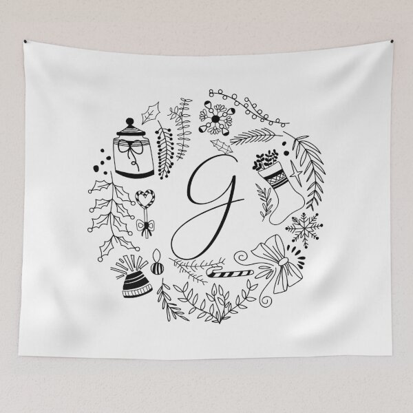 Item preview, Festive Christmas Alphabet letters Holiday art designed and sold by ilyanadesign.