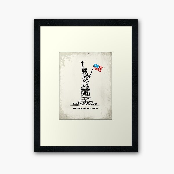 The Statue Of Oppression - wall art Framed Art Print