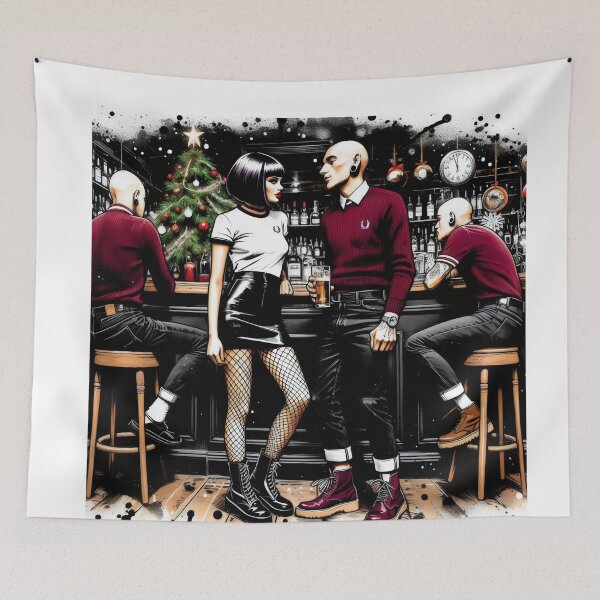 Item preview, Christmas Skinhead Mod Ska couple.  designed and sold by fatbanana.