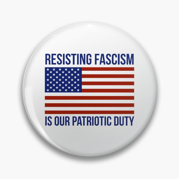 Item preview, Resisting fascism is our patriotic duty. Flag design.  designed and sold by Rachel the Artist .