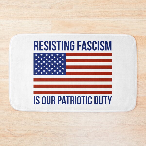 Item preview, Resisting fascism is our patriotic duty. Flag design.  designed and sold by Rachel the Artist .