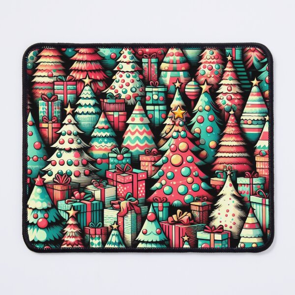 Item preview, Retro Christmas Tree Pattern designed and sold by ArtFactoryAI.