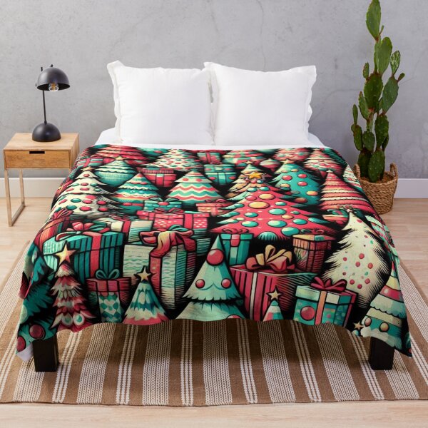 Item preview, Retro Christmas Tree Pattern designed and sold by ArtFactoryAI.