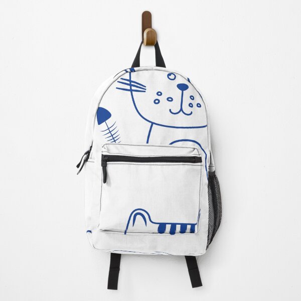 Item preview, Women Cute Cat with Fishbone Doodle  designed and sold by MPDesignStudio.