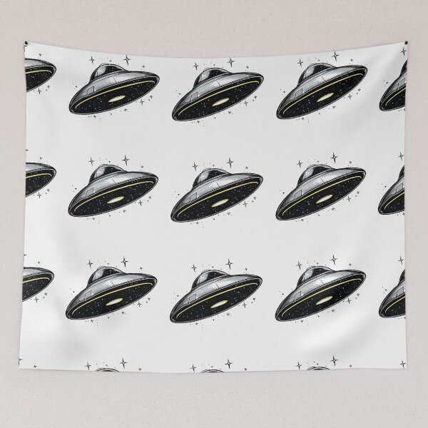 Item preview, Cartoon Style UFO Logo Stickers, Logo, Illustration, Wall arts, Art Prints and More designed and sold by Kevin Lou.