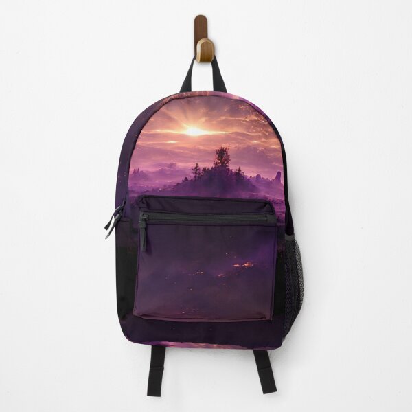 Item preview, Majestic Purple Sunrise Over Fantasy Landscape designed and sold by Amr Siam.