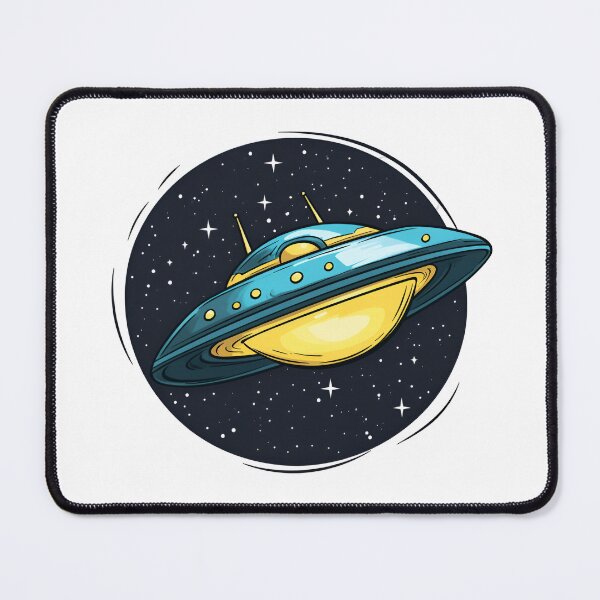 Item preview, Cartoon Style UFO Logo Stickers, Logo, Illustration, Wall arts, Art Prints and More designed and sold by Kevin Lou.