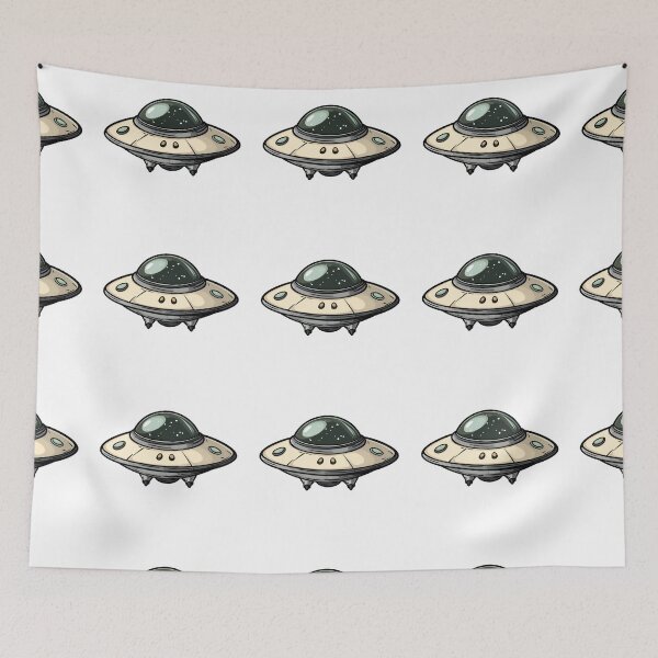 Item preview, Cartoon Style UFO Alien Logo Stickers, Logo, Illustration, Wall arts, Art Prints and More designed and sold by Kevin Lou.