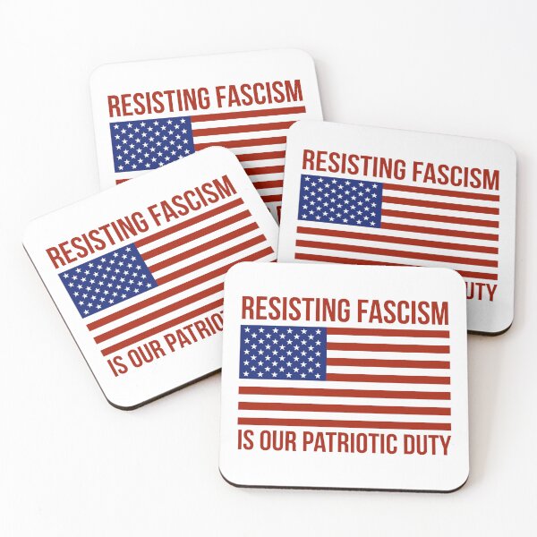Item preview, Resisting fascism is our patriotic duty. Patriotic Flag design.  designed and sold by Rachel the Artist .