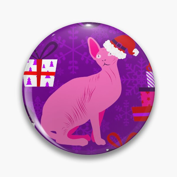 Item preview, christmas sphynx cat santa sphinx pink designed and sold by Gossip Rag.