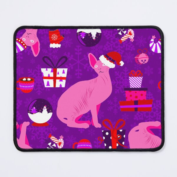 Item preview, christmas sphynx cat santa sphinx pink designed and sold by Gossip Rag.
