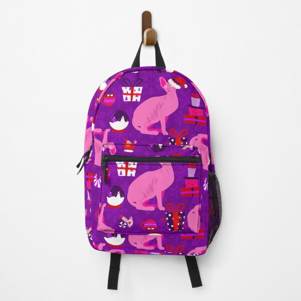 Item preview, christmas sphynx cat santa sphinx pink designed and sold by Gossip Rag.