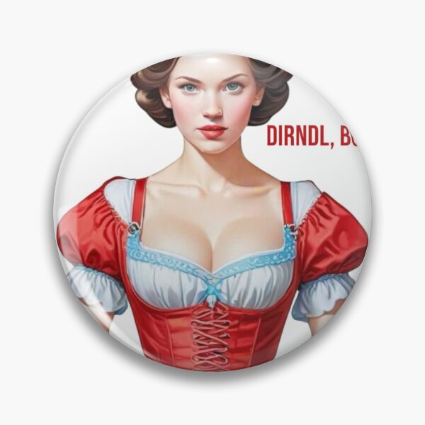 Item preview, Girl in a red dirndl designed and sold by Farbenmieze.