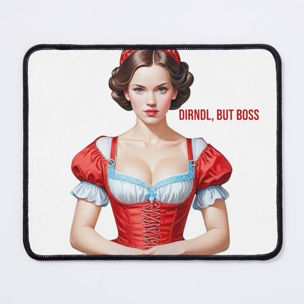 Item preview, Girl in a red dirndl designed and sold by Farbenmieze.