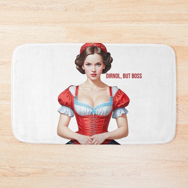 Item preview, Girl in a red dirndl designed and sold by Farbenmieze.