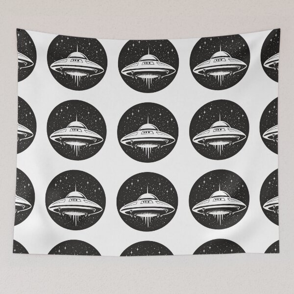 Item preview, Cartoon Style UFO Alien Logo Stickers, Logo, Illustration, Wall arts, Art Prints and More designed and sold by Kevin Lou.