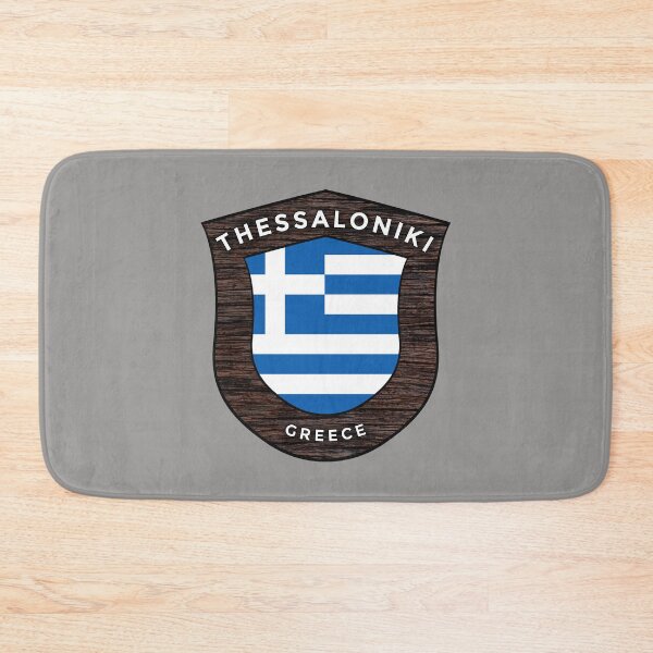 Item preview, Thessaloniki Greece Emblem Flag designed and sold by World Designs.