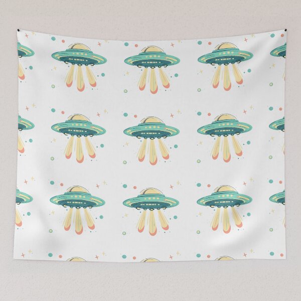 Item preview, Cartoon Style UFO Alien Logo Stickers, Logo, Illustration, Wall arts, Art Prints and More designed and sold by Kevin Lou.