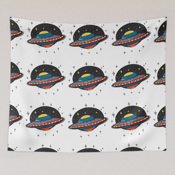 Item preview, Cartoon Style UFO Alien Logo Stickers, Logo, Illustration, Wall arts, Art Prints and More designed and sold by Kevin Lou.