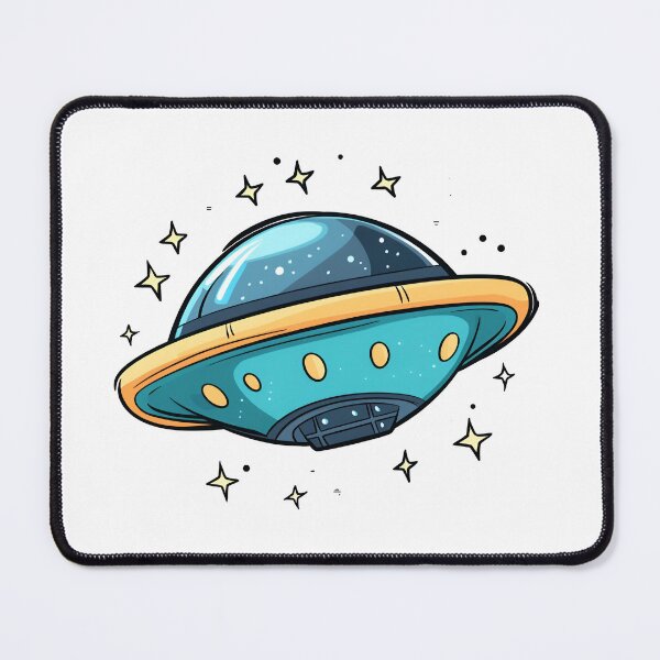 Item preview, Cartoon Style UFO Alien Logo Stickers, Logo, Illustration, Wall arts, Art Prints and More designed and sold by Kevin Lou.