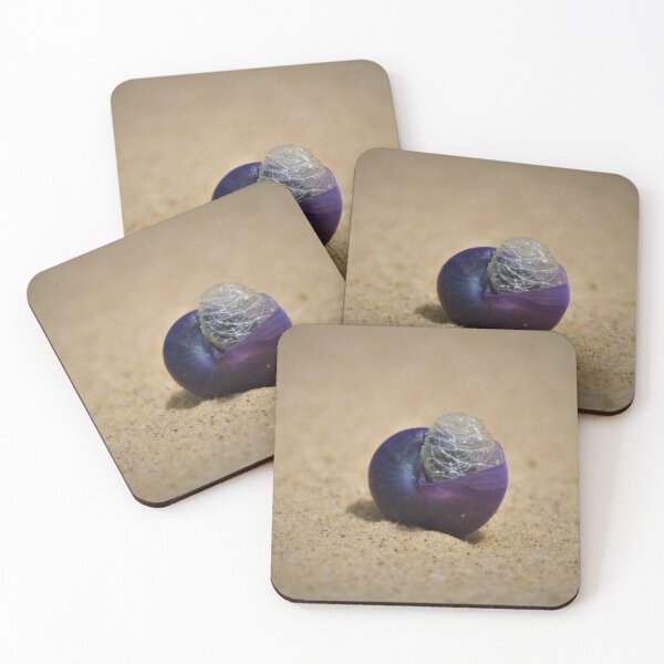 Item preview, Purple shell sitting on sand designed and sold by MacLittle.